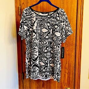 Notations NEW Black & White layered shirt - 2X